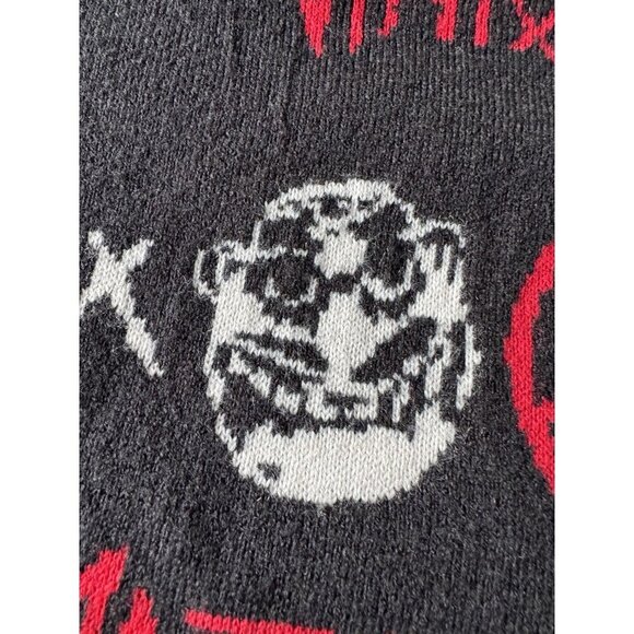 Loco Ape Men's Sz S Anthrax Black Red White Pullover Sweater Locoape - Picture 7 of 9